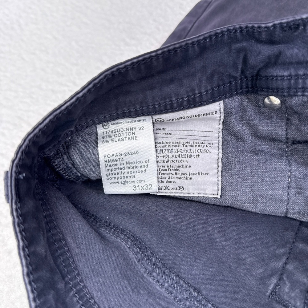 AG Adriano Goldschmied Graduate Pants Mens Size 30 x 27 Navy Blue Tailored Leg - Picture 6 of 8